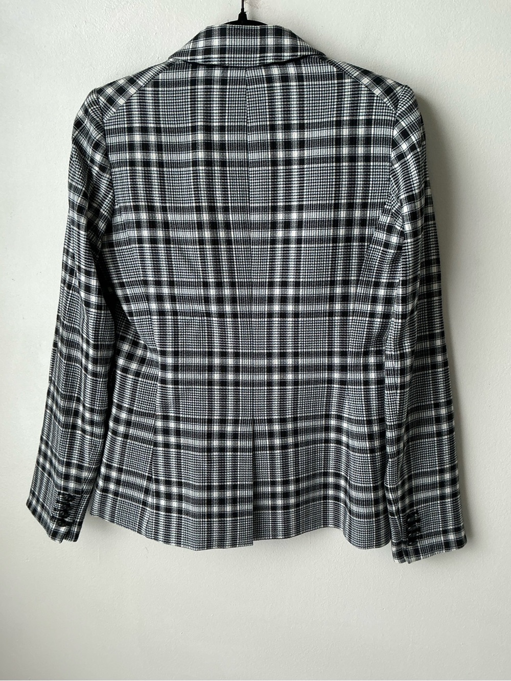 VERONICA BEARD Plaid Dickey Jacket One Button Black Blue Glen Plaid Size 2 EUC - Picture 5 of 16